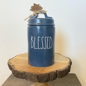 Rae Dunn BLESSED jar candle with lid